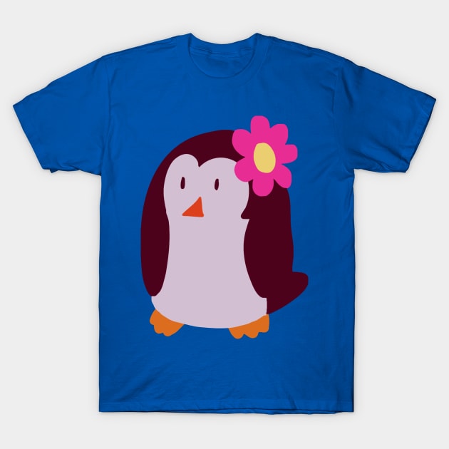 Flower Penguin T-Shirt by saradaboru